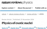 北京大学物理学院、核物理与核技术国家重点实验室在《自然综述·物理》发表不稳定原子核研究领域综述论文